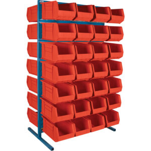 Double-Sided Stationary Bin Rack