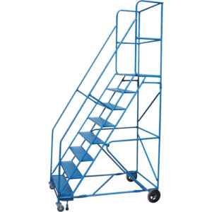 CSA-Certified Rolling Step Ladder with Locking Step