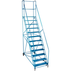CSA-Certified Rolling Step Ladder with Locking Step