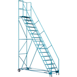 CSA-Certified Rolling Step Ladder with Locking Step