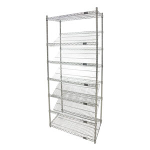 Slanted Wire Shelving Unit