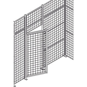 Standard-Duty Wire Mesh Partition Swing Door