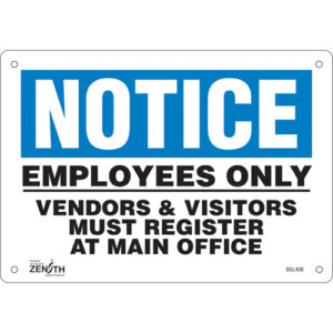 ""Employees Only"" Sign
