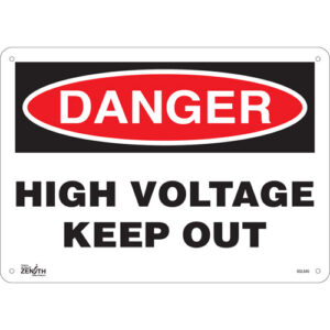 ""High Voltage Keep Out"" Sign