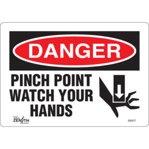 ""Pinch Point"" Sign