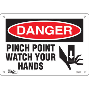 ""Pinch Point"" Sign