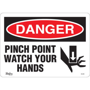 ""Pinch Point"" Sign
