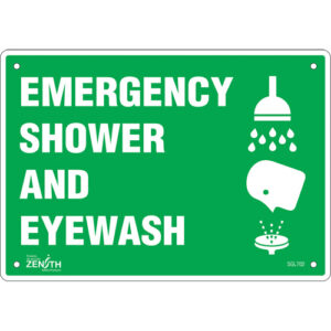 ""Emergency Shower And Eyewash"" Sign