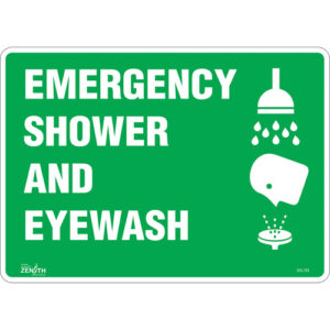 ""Emergency Shower And Eyewash"" Sign