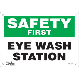 ""Eye Wash Station"" Sign