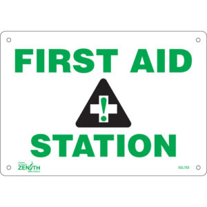 ""First Aid Station"" Sign