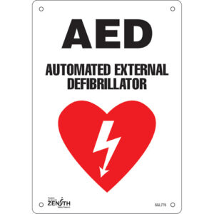 ""AED Automated External Defibrillator"" Sign