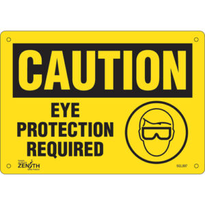 ""Eye Protection Required"" Sign