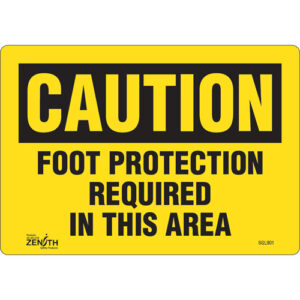 ""Foot Protection Required"" Sign