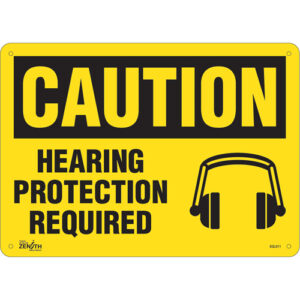 ""Hearing Protection Required"" Sign