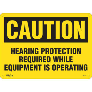 ""Hearing Protection Required"" Noise Hazard Sign