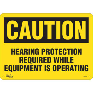 ""Hearing Protection Required"" Noise Hazard Sign