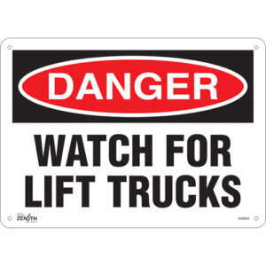 ""Watch For Lift Trucks"" Sign