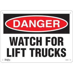 ""Watch For Lift Trucks"" Sign