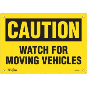""Watch For Moving Vehicles"" Sign