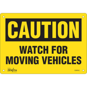 ""Watch For Moving Vehicles"" Sign