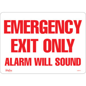 ""Emergency Exit Only"" Sign