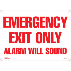""Emergency Exit Only"" Sign