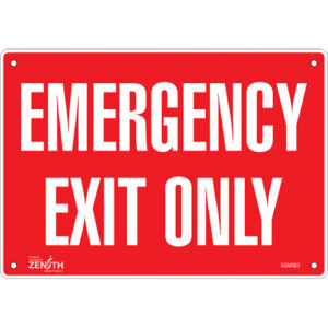 ""Emergency Exit Only"" Sign