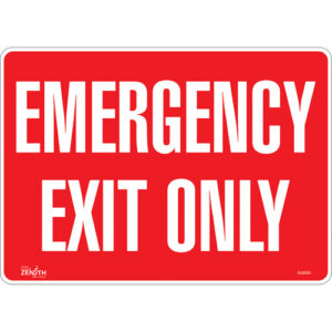 ""Emergency Exit Only"" Sign