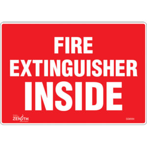 ""Fire Extinguisher Inside"" Sign