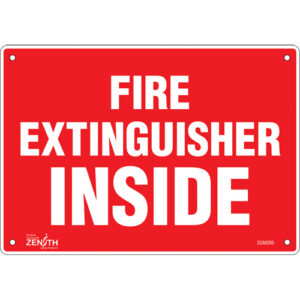 ""Fire Extinguisher Inside"" Sign