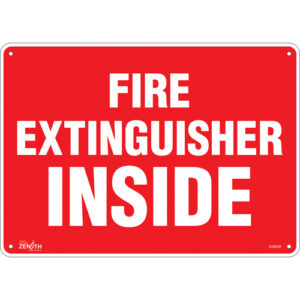 ""Fire Extinguisher Inside"" Sign