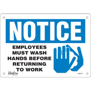 ""Employees Must Wash Hands"" Sign