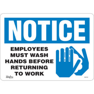 ""Employees Must Wash Hands"" Sign