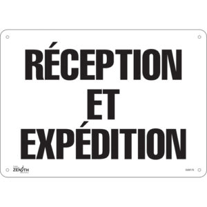 ""Réception et Expédition"" Sign