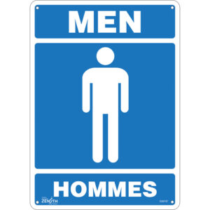 ""Men - Hommes"" Sign