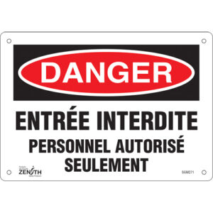 ""Personnel Autorisé Seulement"" Sign