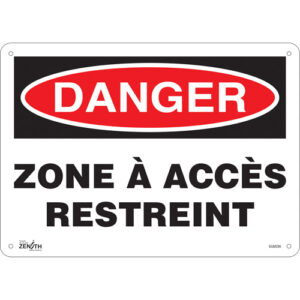 ""Zone à Accès Restreint"" Sign