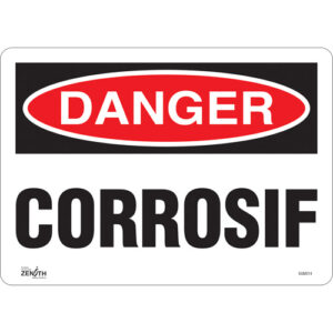 ""Corrosif"" Sign
