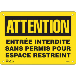 ""Entrée Interdite Sans Permis"" Sign
