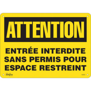 ""Entrée Interdite Sans Permis"" Sign