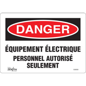 ""Équipement Électrique"" Sign