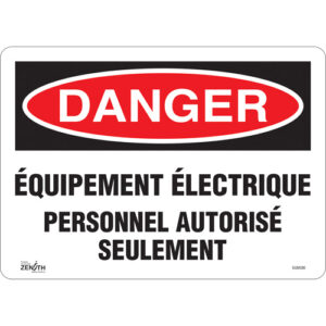 ""Équipement Électrique"" Sign