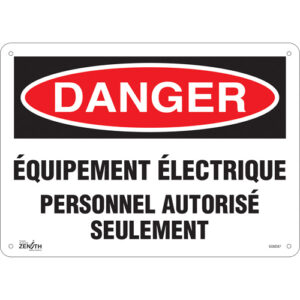 ""Équipement Électrique"" Sign