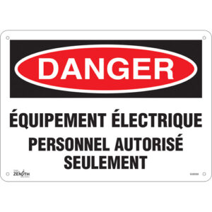 ""Équipement Électrique"" Sign