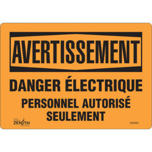 ""Danger Électrique"" Sign
