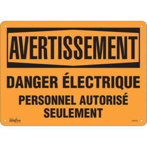 ""Danger Électrique"" Sign