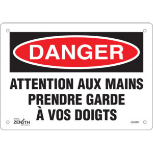 ""Prendre Garde À Vos Doigts"" Sign