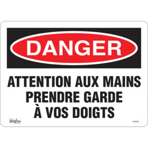 ""Prendre Garde À Vos Doigts"" Sign