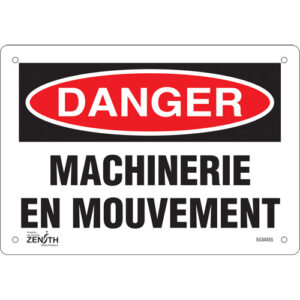 ""Machinerie en Mouvement"" Sign